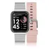 Smartwatch Technos Troca-pulseira Tmaxak/7k Rosa E Prata Cor Do Bisel Prateado