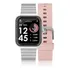 Smartwatch Technos Troca-pulseira Tmaxak/7k Rosa E Prata