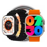 Smartwatch W69 Ultra Series Tela 2 02 Metal Silicone Nfc 