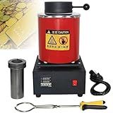 SNBGRYE Forno Elétrico De Derretimento De Ouro 1400W Máquina De Fundição Digital De Metal De 1 150 C Com Cadinho De Grafite De 1 Kg 2 Kg 3 Kg Mesa De Controle De Temperatura PID Para Derreter