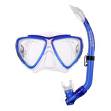 Snorkel E Oculos De Mergulho Kit Infantil Cetus Bari Cor Azul