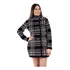 Sobretudo Casaco Tricot Xadrez Plus Size Blogueira Inverno