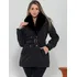Sobretudo Lâ Batida Feminino Casaco Inverno Touca E Cinto