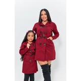 Sobretudo Moda Inverno Kit Mãe E Filha Súper Tendencia 