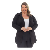 Sobretudo Plus Size Feminino Blazer Max Longo Casaco Frio