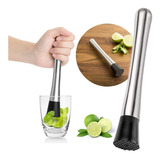 Socador Macerador Caipirinha Inox Amassador Barman Bar Limão