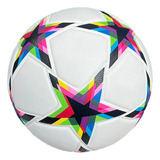 Soccer Ball Champions Stars #4 Football 7 Híbrido Genérico Fast Football Seamless Ball Quality Ball Selado A Quente Generic White Stars Couro Tpu, 1 Peça, Resistente, Vasilha Normal Esvaziada