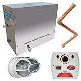 SODRAMAR Gerador De Vapor P Sauna 9KW 220V Monofásico C Quadro Analógico Kit Instalação E Luminária
