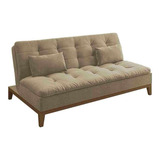 Sofá-cama 3 Lugares Casal Premium Suede Bege