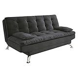Sofá Cama 3 Lugares Casal Premium Suede Cinza
