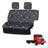 Sofá Cama Caminhão Mb 1620 2007 2008 2009 2010 2011 Cinza