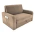 Sofá Cama Com Baú 2 Lugares Daiane Suede Bege Matrix