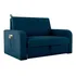 Sofá Cama Com Baú 2 Lugares Daiane Veludo Azul Matrix