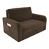 Sofá Cama Daiane 2 Lugares Com Baú Veludo Marrom Matrix