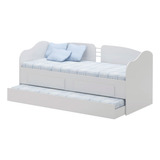 Sofá Cama Ditália Solteiro Cama Auxiliar 2 Gav Cm 08 Branco