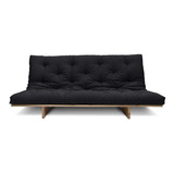 Sofá cama Futon Slim L 03 Lugares Cor Preto Futon Brasil