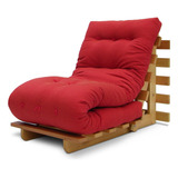 Sofá cama Futon Slim S 01 Lugar Cor Vermelho Tomate