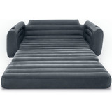 Sofá Cama Inflável Colchão Casal 200kg Luxo Aveludado Intex