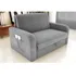 Sofá-cama Matrix 1.40 Com Baú Daiane 250 Veludo Cinza
