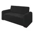Sofá Cama Versátil 2 Lugares Veludo Selmer Cor Preto Selmer Estofados
