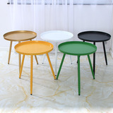 Sofá De 3 Salas De Estar Mesa De Café Pequena Metal Nórdic