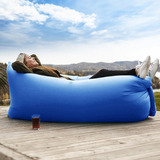 Sofá De Ar Inflável Camping Confortável Saco De Dormir Azul