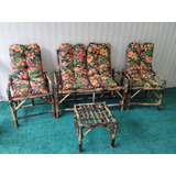 Sofá De Bambu Cadeiras Móveis Jardim Kit Conjunto Poltronas
