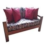 Sofa Em Madeira De Demolição Com Jogo De Futons Em Tecdo Acquablock