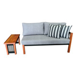 Sofá Impermeável 1 Braço 140cm mesa Lateral Corda Náutica