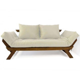 Sofá Japão Futon Acquablock Branco Off Madeira Imbuia