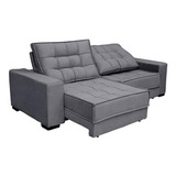 Sofá Molas Ensacadas E Pillow Top 2 10mts Pluma Cinza Coliseu Sofá Casa
