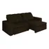 Sofá Para Sala Suede Marrom Retrátil E Reclinável 210cm Max