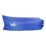 Sofá Puff Air Bag Inflável Para Camping Vg Cor Azul escuro