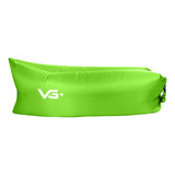 Sofá Puff Air Bag Inflável Para Camping Vg Cor Verde