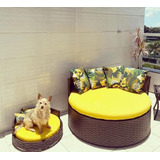 Sofá Redondo Chaise Chaise Pet P Jardim Descanso Varanda