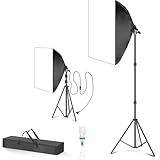 Softbox Com Suporte 1PCS  Kit De Iluminação Softbox Para Estúdios Fotografia E Video  50cm 70cm Tamanho Grande Softbox  Softbox Temperatura De Cor 5500K 135W Luz LED  Altura Elevável Da Softbox 190cm