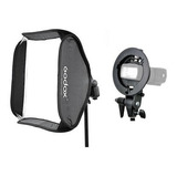 Softbox Godox 60x60 P Flash Speedlight C tripé