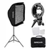 Softbox Grid 60x60 Cm Greika Para Flash Speelight E Tripé 2m