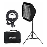 Softbox Para Flash Speedlight 60x60 Cm Com Tripé 2 Metros