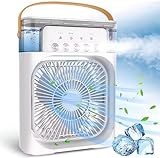 Softdigit Ventilador Portátil De Mesa Mini Ar Condicionado Umidificador Climatizador Led água E Gelo 3 Velocidades Led (branco)