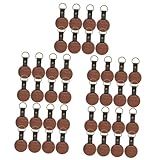 SOIMISS 40 Peças Chaveiro Gravado Chaveiro De Madeira DIY Chaveiro Rústico Chaveiro De Madeira Porta Chaves De Couro Chaveiro Retrô Chaveiro Em Branco Chaveiro De Madeira Inacabado
