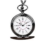SOIMISS Colar Masculino Relógio De Bolso Romano Antigo Bolso Mecânico Colares Pretos Masculinos Relógios Relógio De Decoração De Roupas Relógio De Bolso Criativo Quartzo Assistir Decorar