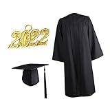 SOIMISS Faculdade 1 Conjunto Gorro De Vestido De Formatura De Formatura Chapéus Masculinos 2022 Vestido De Formatura Unissex Solteiro Ponto De Tafetá Diplomado Gradiente Homem E Mulher