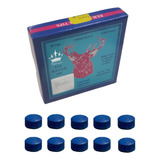 Sola Couro P Taco Bilhar Sinuca Master 11mm 10 Unidades Cor Azul