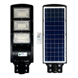 Solar Luminária Pública Poste Rua Led 150w pt C sensor Frio