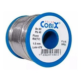 Solda Estanho 60x40 1mm Com Fluxo Ra t2 Rolo 500g Cobix