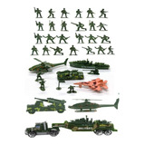 Soldadinhos De Brinquedo E Veículos Militares Guerra Bonecos