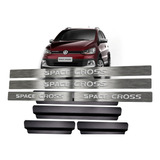 Soleira Aço Inox Premium Volkswagen Vw Space Cross   Vinil
