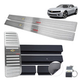 Soleira Descanso De Pé Prata Chevrolet Camaro Ss Aço Inox