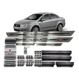 Soleira Pedaleira Descanso Inox Fiat Linea T Jet Manual Vinil